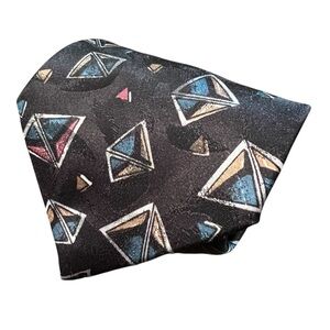 2/$15 Eacovalle Diamond Geometric Black Tie 57" x 4"